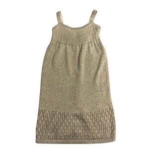 Gap Kids Knit Style Dress Shimmery Gold Size 6-7